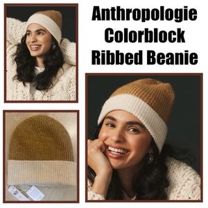 Anthropologie Colorblock Ribbed Beanie